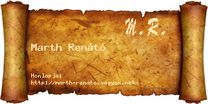 Marth Renátó névjegykártya