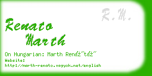 renato marth business card
